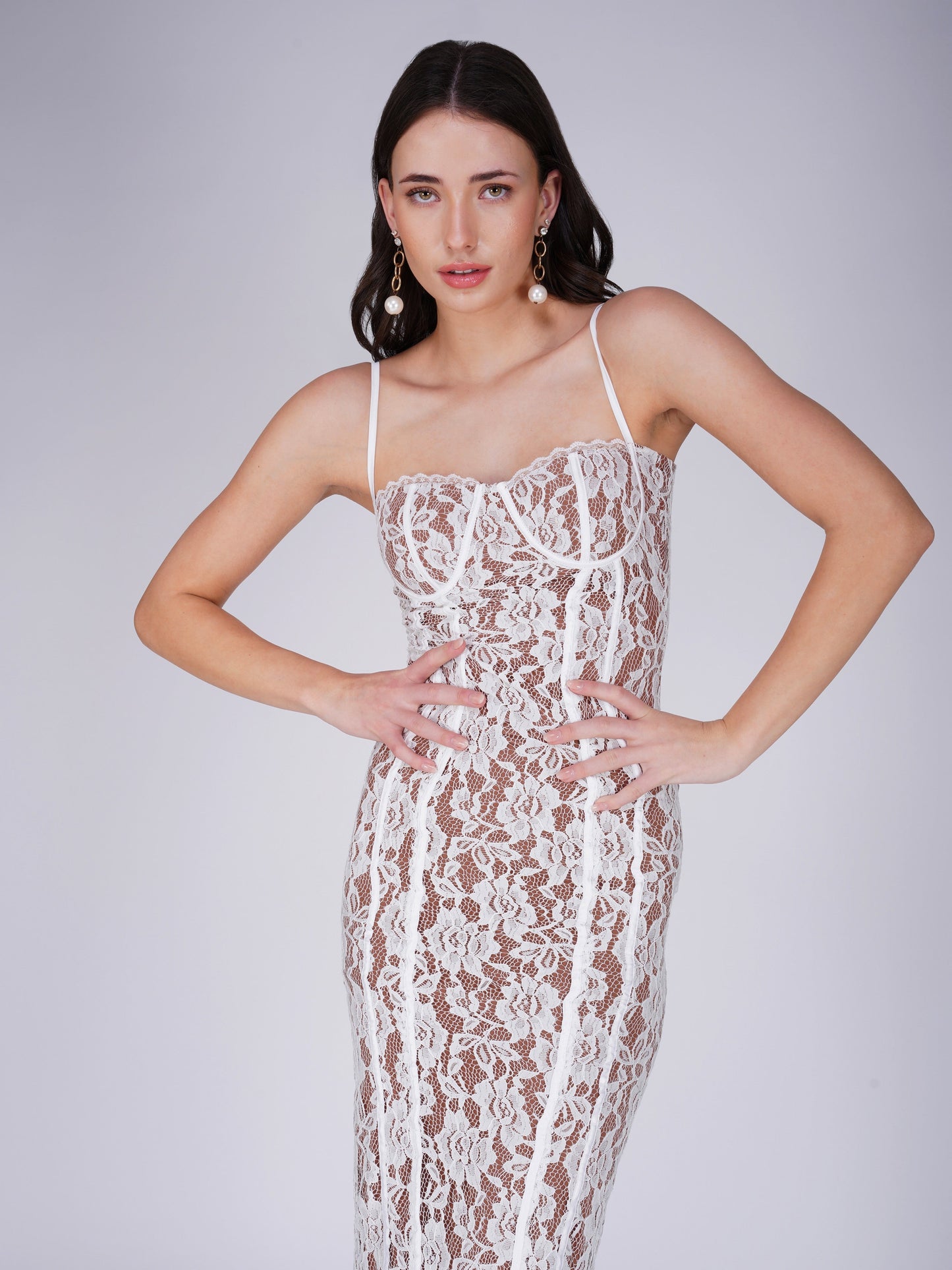 Frosted Sparkle Midi Dress