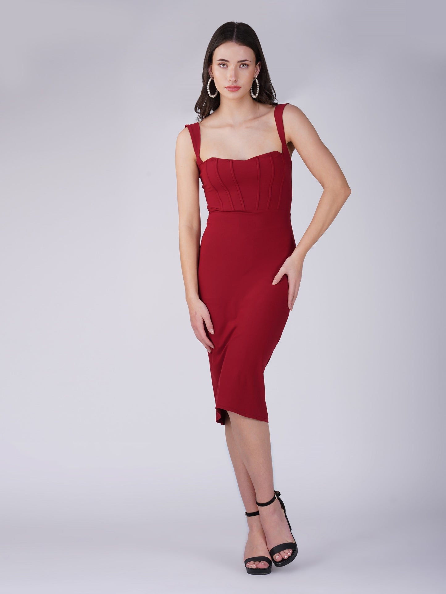 Floral Red Long Dress