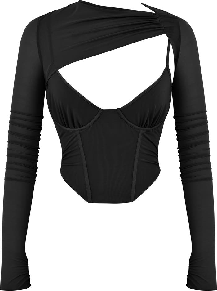 black bustier top for women - Westo India