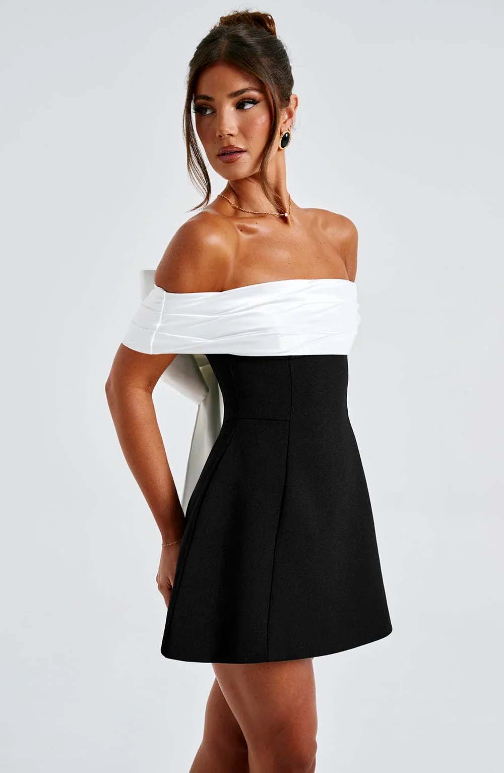 Back Knot Short Dress