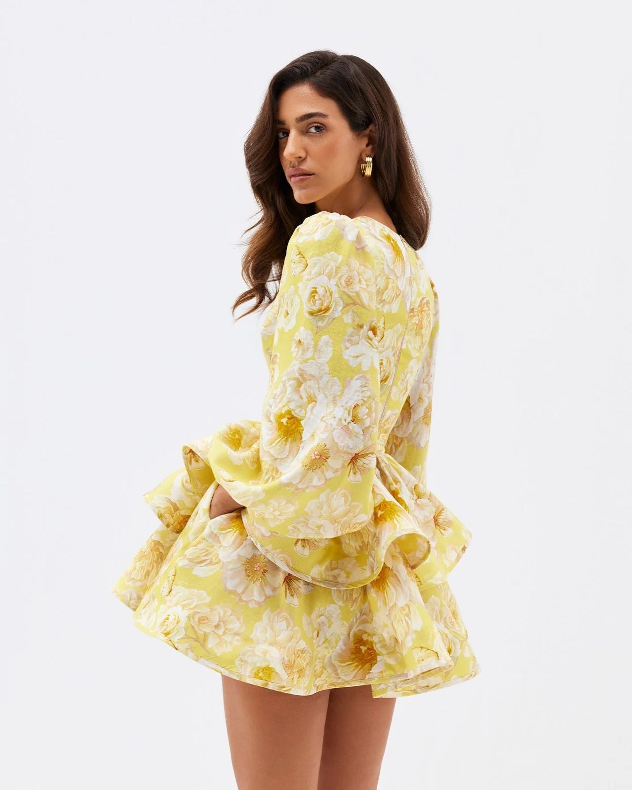 Azure Petal Short Dress