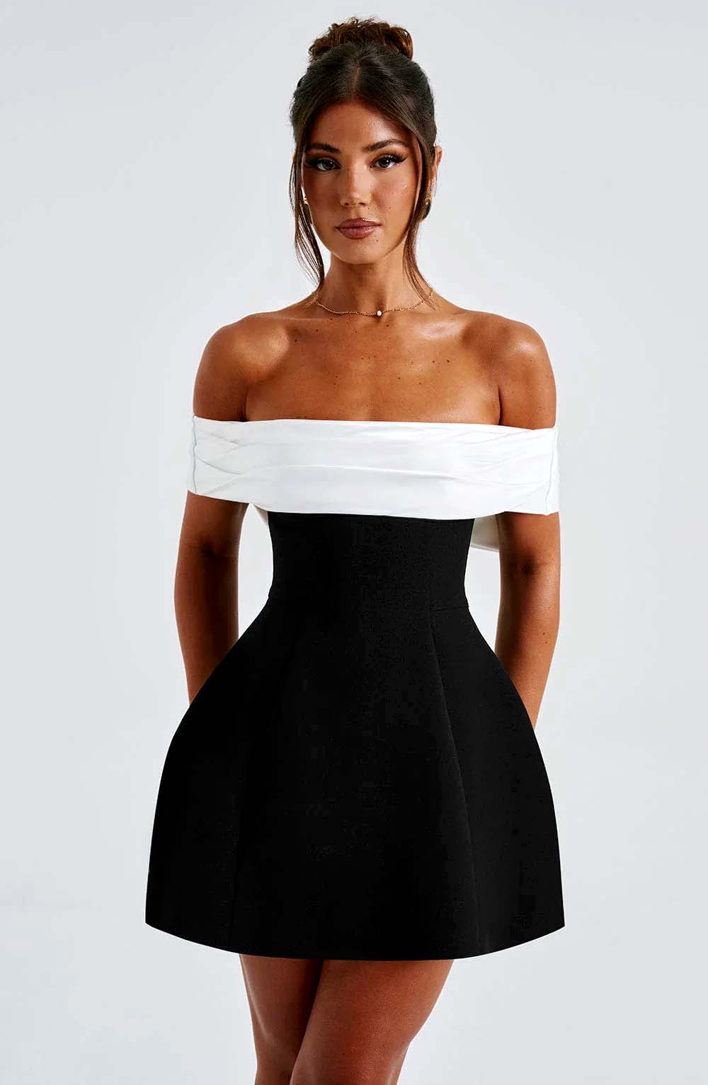 Back Knot Short Dress