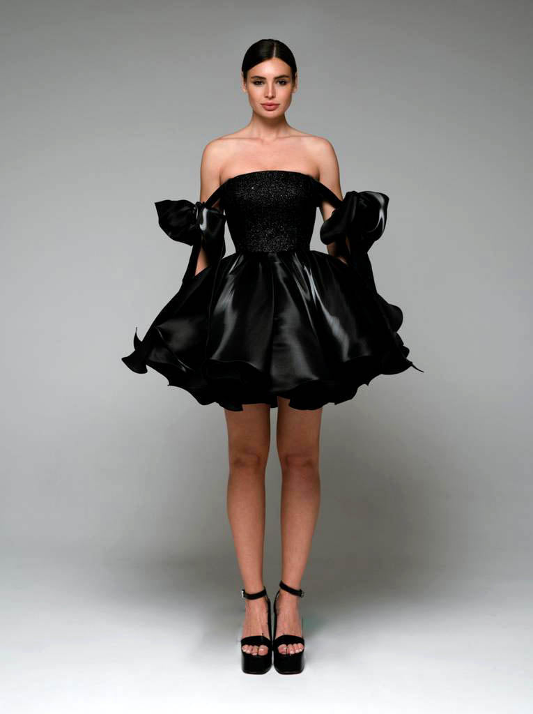 Charmed Bow Black Dress