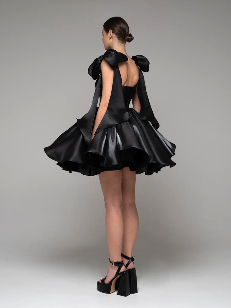 Charmed Bow Black Dress