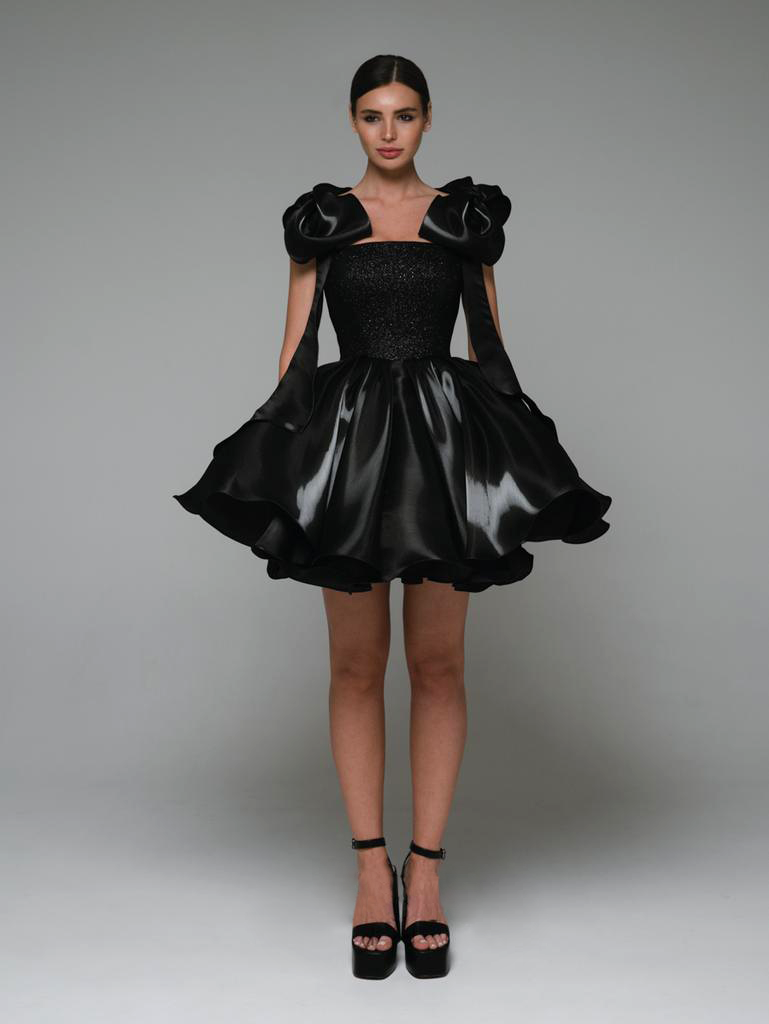 Charmed Bow Black Dress