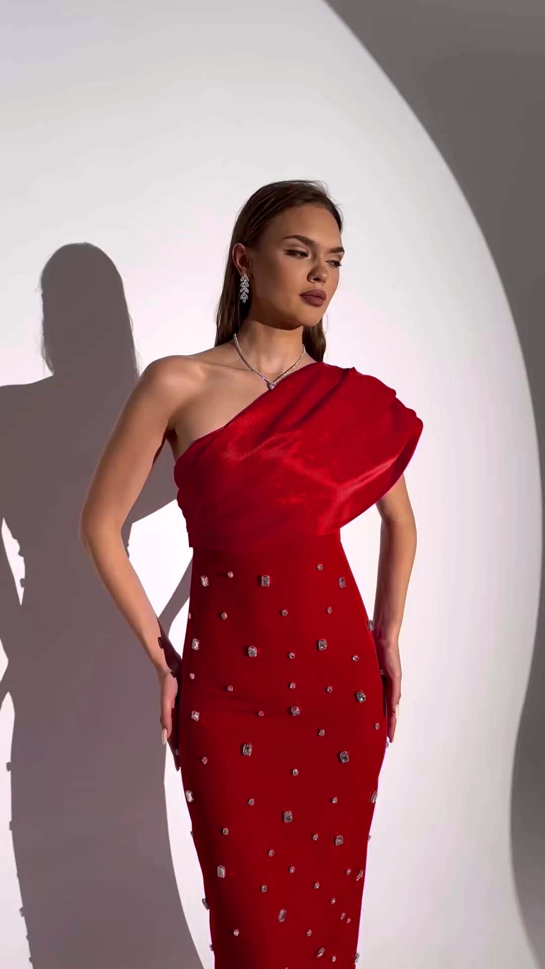 Rosaline Gemstone Red Stone Dress