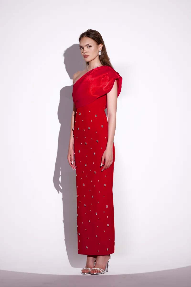 Rosaline Gemstone Red Stone Dress