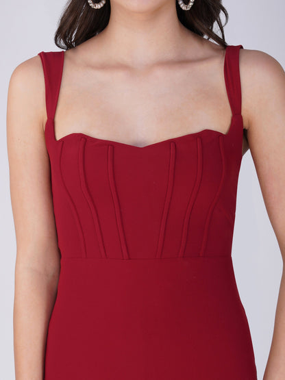 Floral Red Short Dress