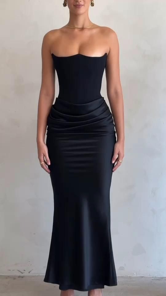 Black Amber Long Dress