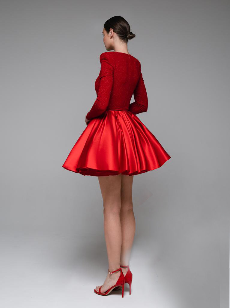 Shiny Razzle Short Dress