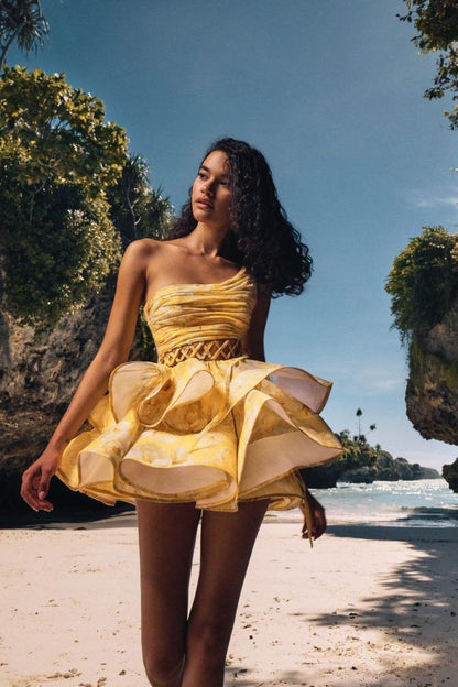 Sunblush Ruffle Short Dress