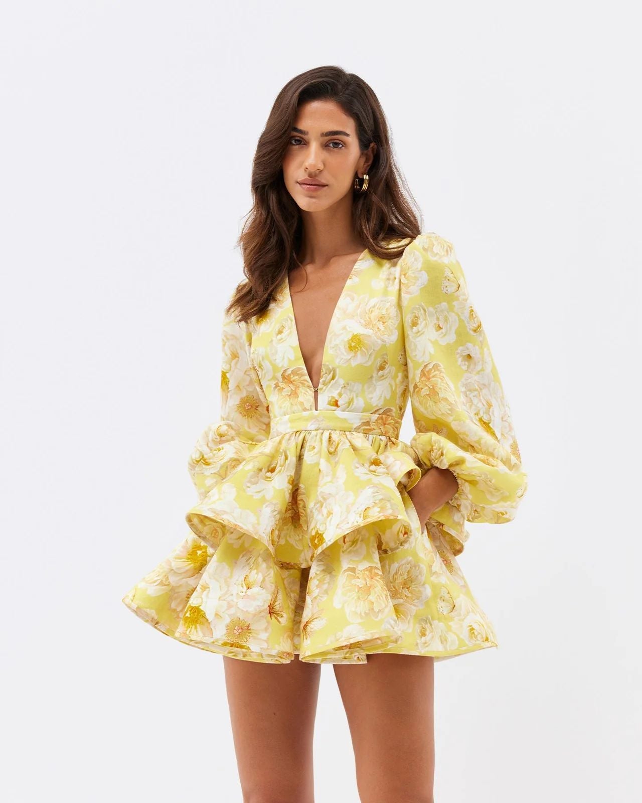Azure Petal Short Dress