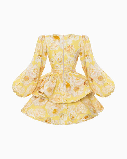 Azure Petal Short Dress