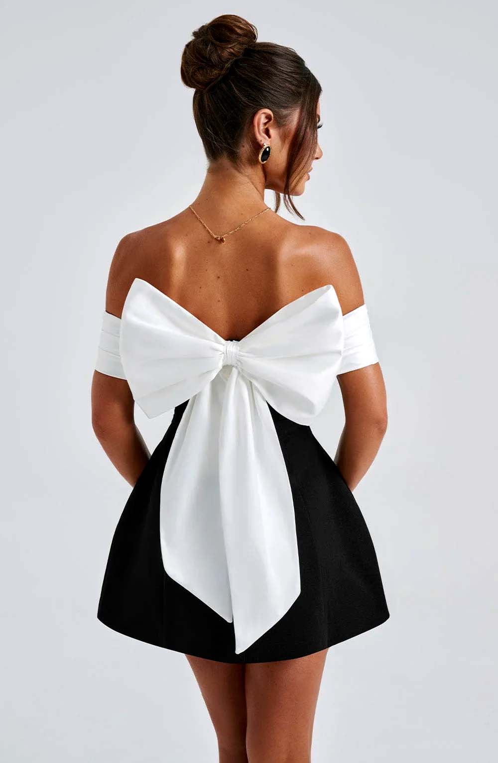 Back Knot Short Dress