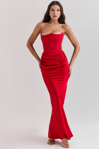 Red Amber Long Dress