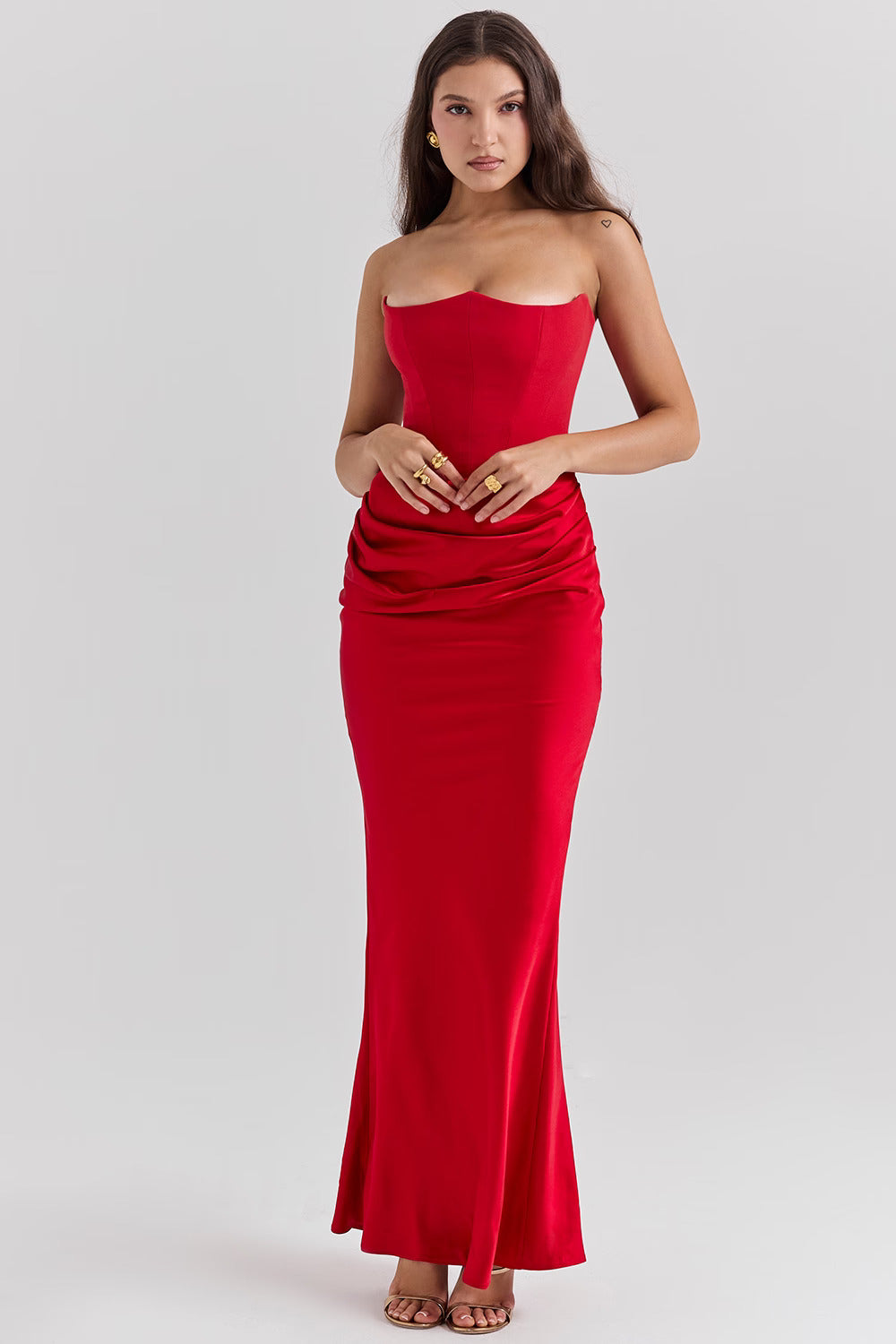 Red Amber Long Dress