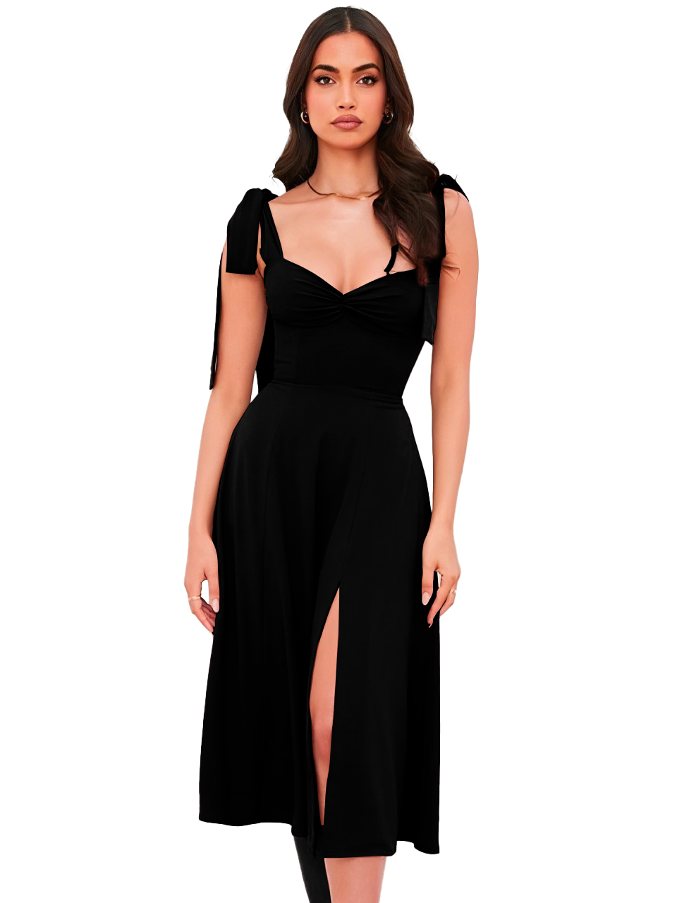 Piony Black Long Dress