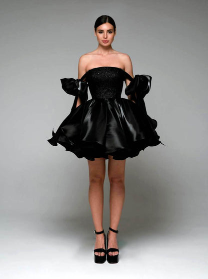 Charmed Bow Black Dress