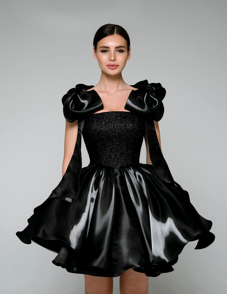 Charmed Bow Black Dress