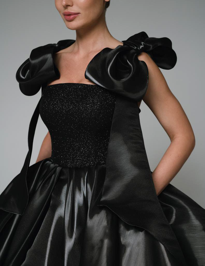 Charmed Bow Black Dress