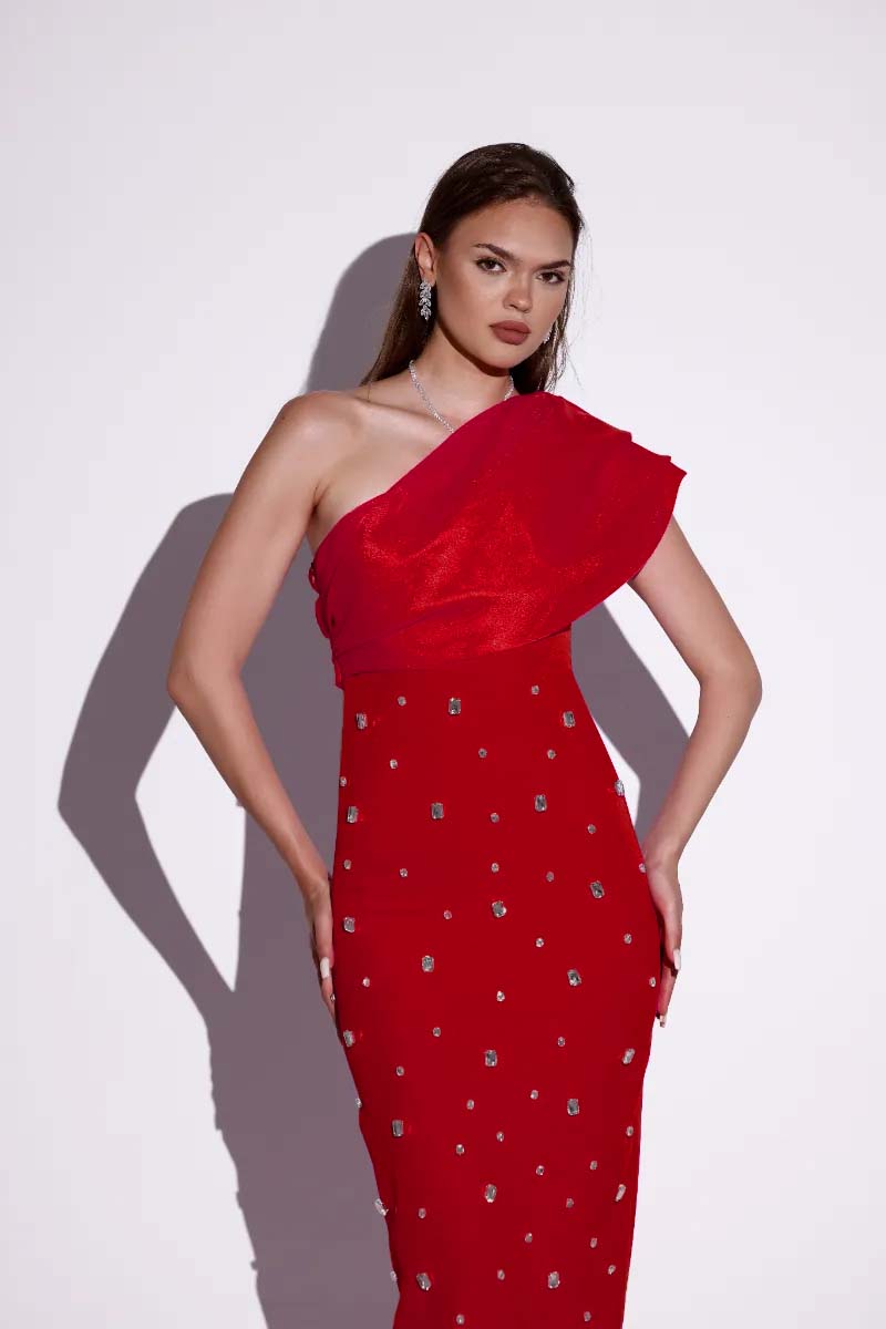 Rosaline Gemstone Red Stone Dress
