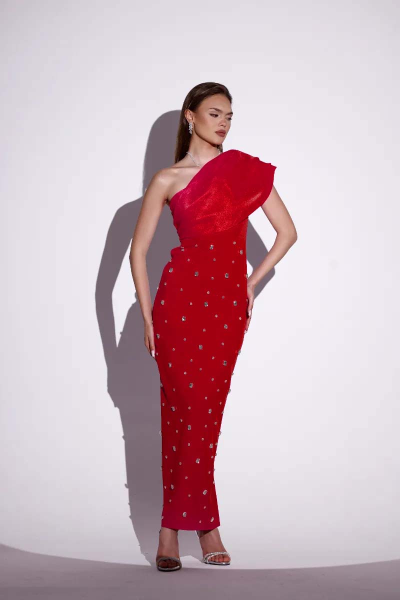 Rosaline Gemstone Red Stone Dress